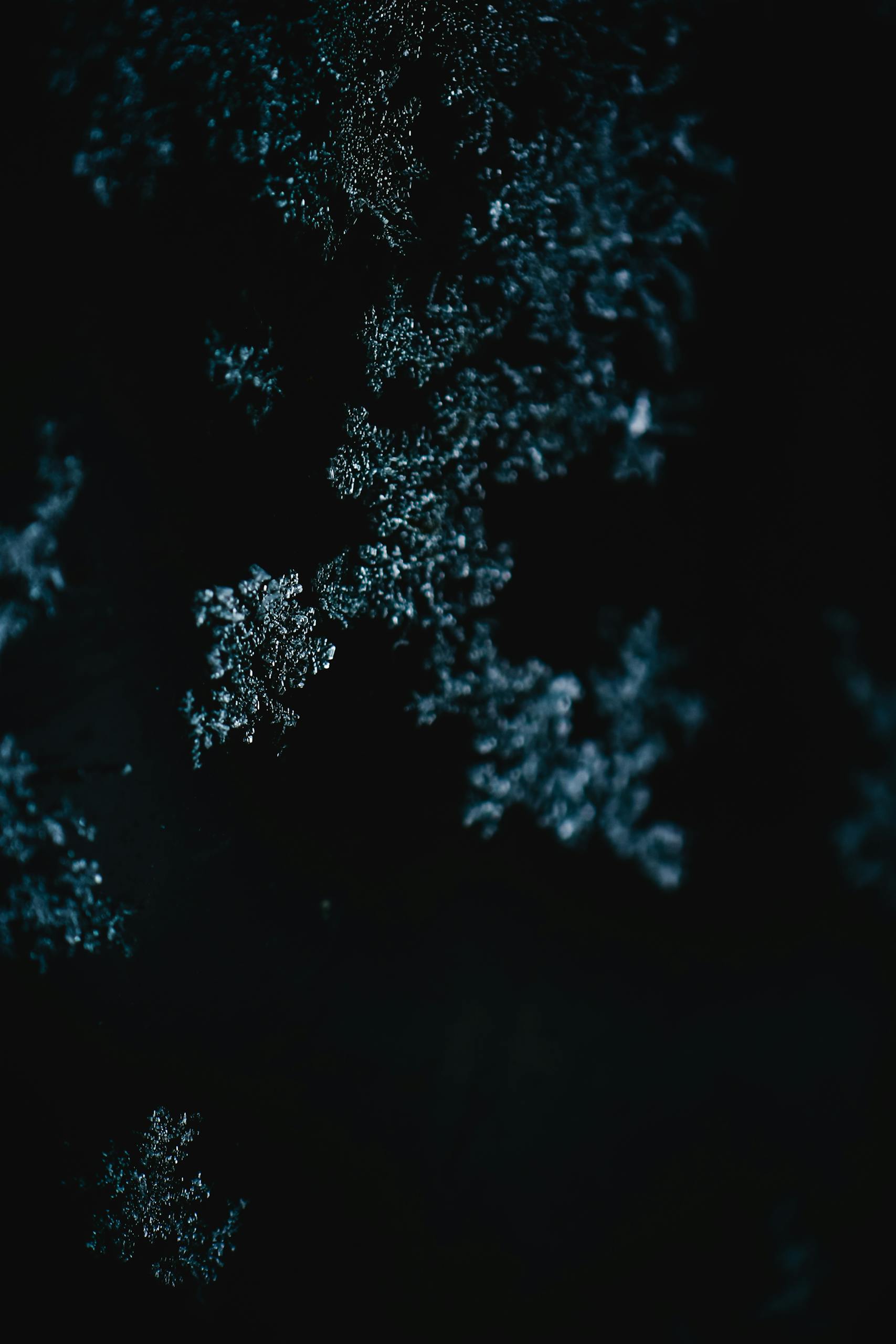 Close-up shot of a dark textured surface with abstract patterns and a moody atmosphere.